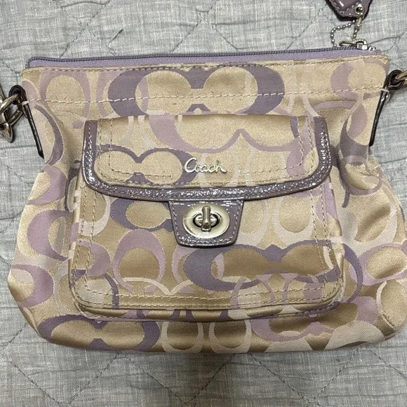 Coach Lavender and Beige Crossbody Bag - Picture 2 of 6